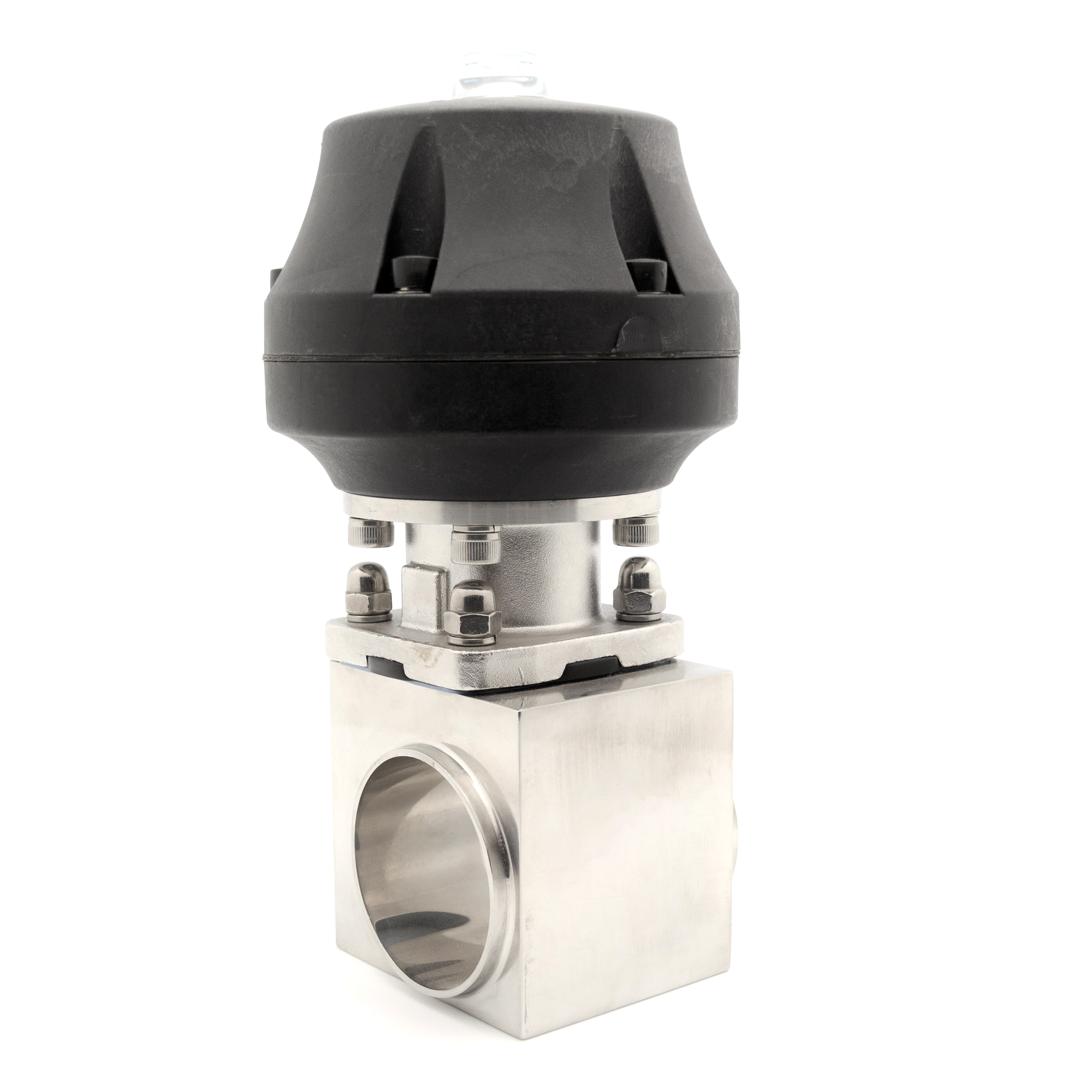 VDF Forged Pheumatic Sanitary 3-Way Diaphragm Valve