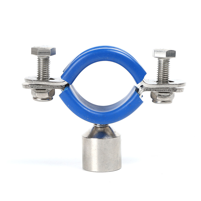 Stainless Steel Pipe Hanger with Blue Insert Sanitary 3A/DIN Female ...