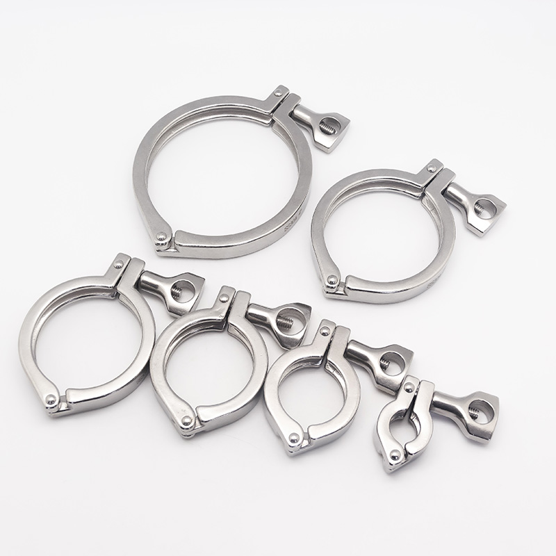 Stainless Steel 304 Single Pin Heavy Duty Tri Clamp with Wing Nut